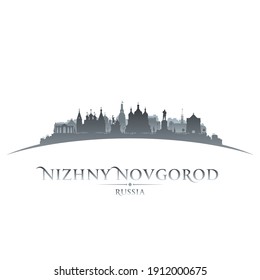 Nizhny Novgorod Russia city skyline silhouette. Vector illustration