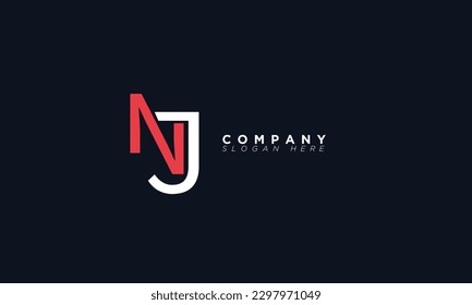 NJ Alphabet Buchstaben Initial Monogram Logo JN, N und J