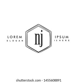 NJ Initial beauty monogram logo vector