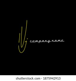 Nj initial handwriting or handwritten logo for identity