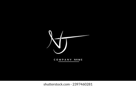 NJ, JN Abstract Letters Logo Monogram