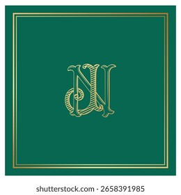 NJ, JN, logotipo NJ, Letra NJ, Monograma NJ, Logotipo para Casamento, monograma para Casamento, Monograma de Casamento, Logotipo de Casamento, Design de Logotipo, Monograma Vintage