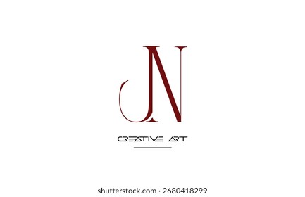 NJ, JN, N, J abstract letters logo monogram