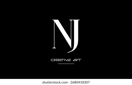 NJ, JN, N, J abstract letters logo monogram