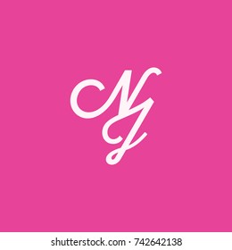 NJ Letter Logo, Icon, Vector element design
