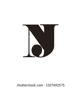 nj letter vector logo. aj letter vector logo