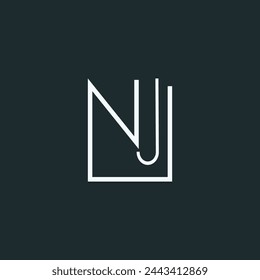 Plantilla de logotipo de Nj Diseño creativo de logotipo e icono