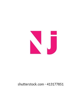 Nj Logo Vector Graphic Branding Letter Stock Vector (Royalty Free ...