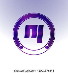 NJ Logo,Metal Logo,purple Logo,Monogram