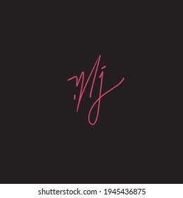 NJ n j Initial handwriting creative fashion elegant design logo Sign Symbol template vector icon
