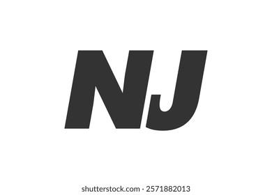 NJ Techno Editable Font Logo For Corporate Branding. Bold, Futuristic Design With Unique Typographic Ideas. Minimal Custom Type And Dynamic Letter Variations For Promotion, Printing, And Book Titles