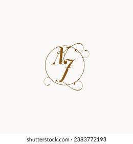 NJ uniquely wedding logo symbol of your marriage and you can use it on your wedding stationary