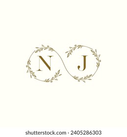 NJ wedding infinity in elegant monogram with high quality professional design that will print well