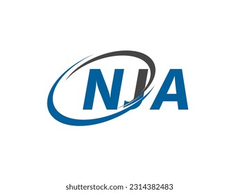NJA-Brief kreatives, modernes, elegantes Logo-Design
