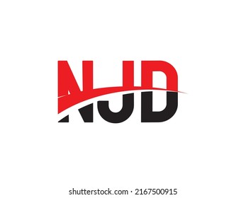 Letra NJD Ilustración del vector de diseño del logotipo inicial