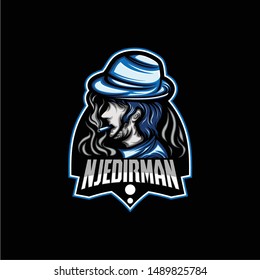 njedirman vector mascot logo design with modern illustration concept style