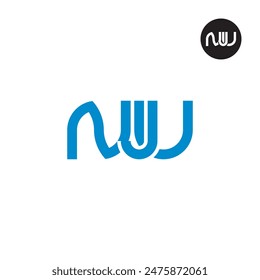 NJU-Logo-Buchstabe Monogramm Design