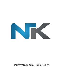 Nk Company Linked Letter Logo Blue Stock Vector (Royalty Free ...