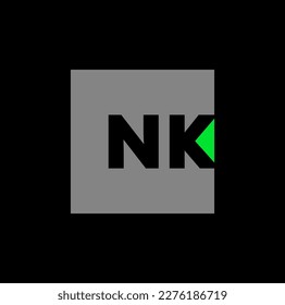NK company name initial letters monogram.  