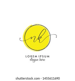NK Initial beauty monogram logo vector