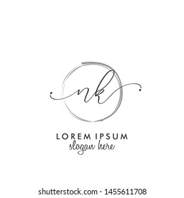NK Initial beauty monogram logo vector