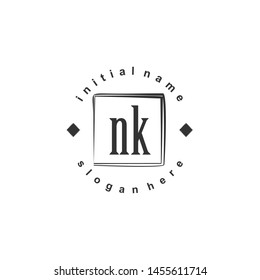 NK Initial beauty monogram logo vector