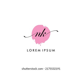 NK Initial beauty monogram logo vector