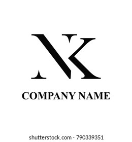 NK initial logo design