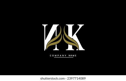 NK, KN Abstract Letters Logo Monogram