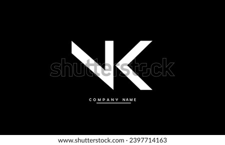 NK, KN Abstract Letters Logo Monogram