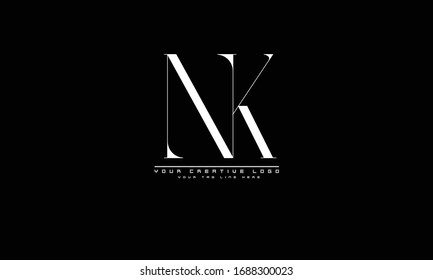 NK KN-Logo für abstrakte Vektorillustration-Monogramm-Vorlage