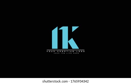 plantilla de monograma del logotipo del vector abstracto de NK KN