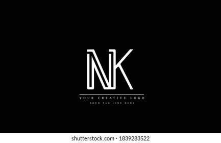 Nk Kn Abstract Vector Logo Monogram Stock Vector (royalty Free 