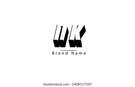 NK KN N K abstract vector logo monogram template