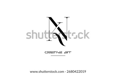 NK, KN, N, K abstract letters logo monogram