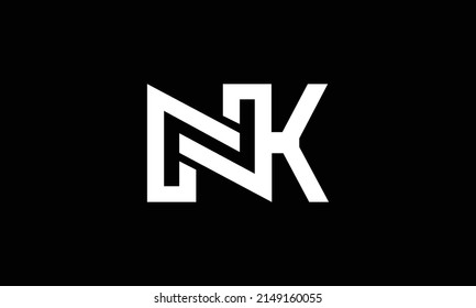 NK letter designs for logo and icons