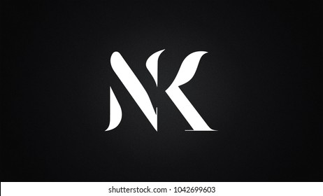 NK Letter Logo Design Template Vector