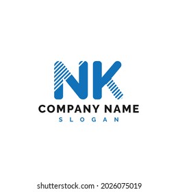 NK Letter Logo Design. NK letter logo Vector Illustration - Vector