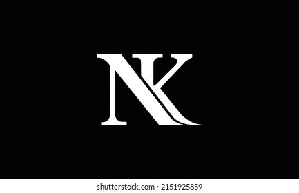 NK letter logo , NK vector logo designs. Nk logo , Nk letter logo design business template .