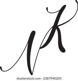 NK letter modern logo design