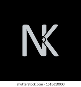 NK Letter monogram with abstrac concept style design