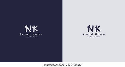NK letters vector logo design