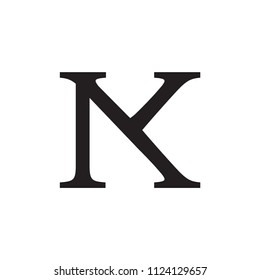 NK logo design vector