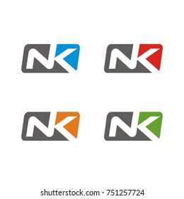 NK logo initial letter design template clean graphic designed based in vector formats