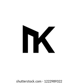 Nk Letter Logo Design Nk White Stock Vector (Royalty Free) 1866815770 ...