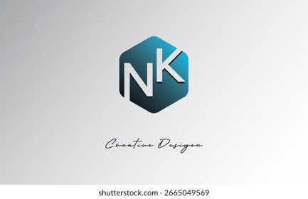 NK Minimal Polygon Shape Símbolo de espacio negativo Abstractas para uso de marca"