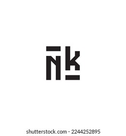 NK square concept retro logo in high quality professional design that will print well across any print media