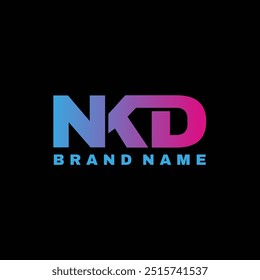 NKD letter gradient Logo design