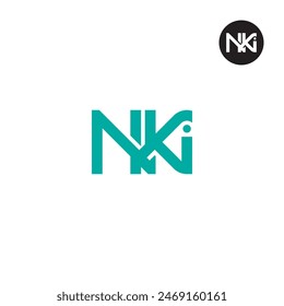 NKI Logo Letra Monograma Diseño Iniciales