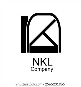 NKL KNL LKN KNL logo design for business. Initial letter modern design for company business brand, simple minimal typography. Logo for invitation wedding and party. 